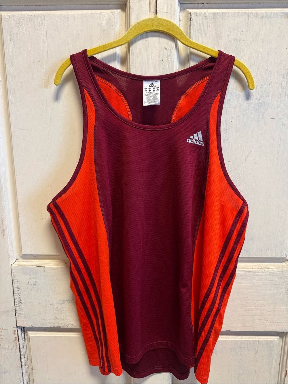 Adidas Men’s Maroon & Orange Racerback Tank